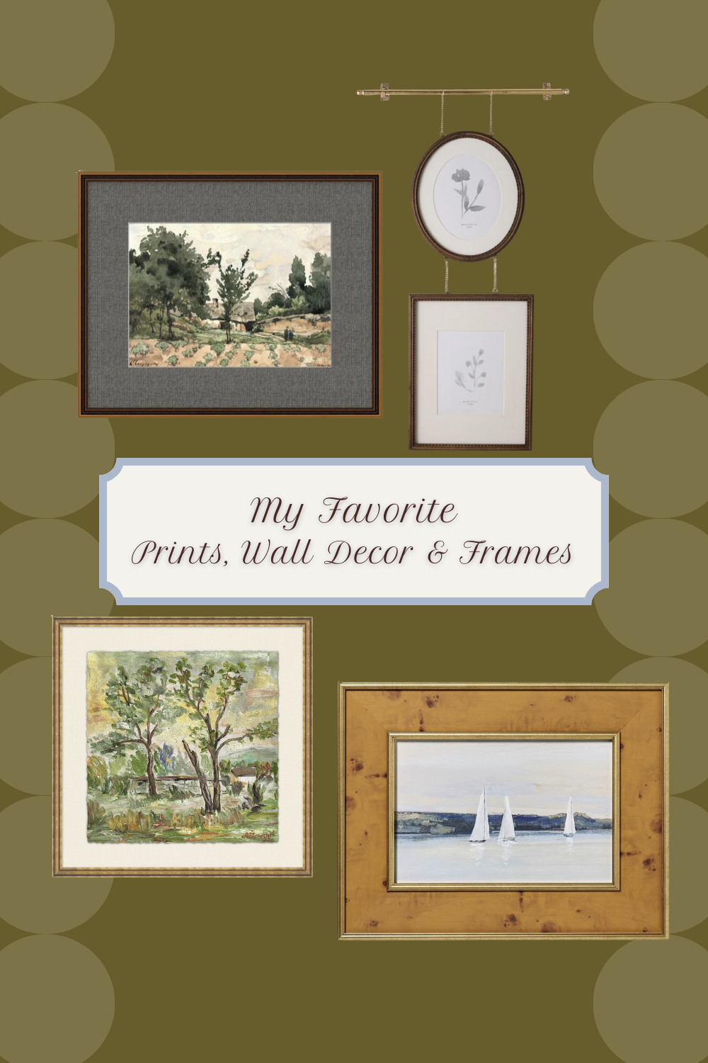 Collage of favorite art prints.