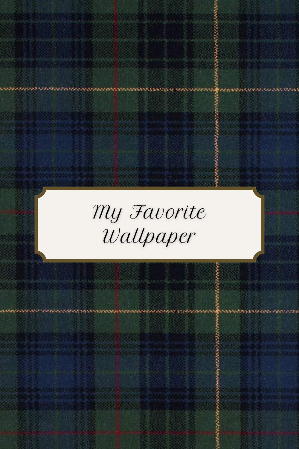 Plaid wallpaper design with title