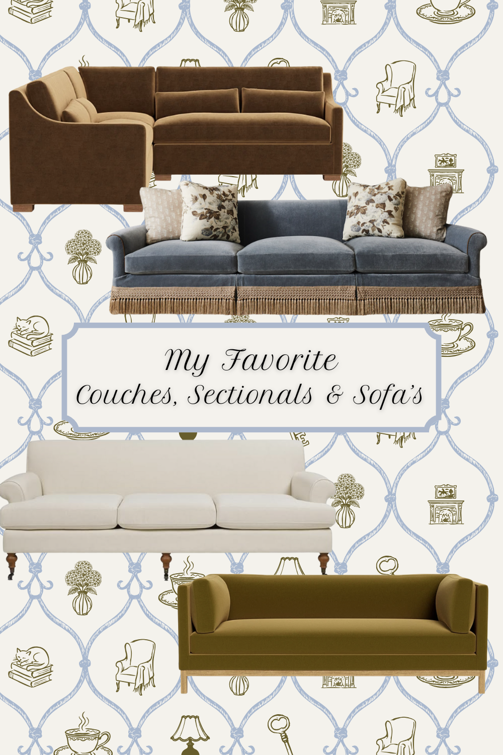 Various stylish couches and sectionals displayed.