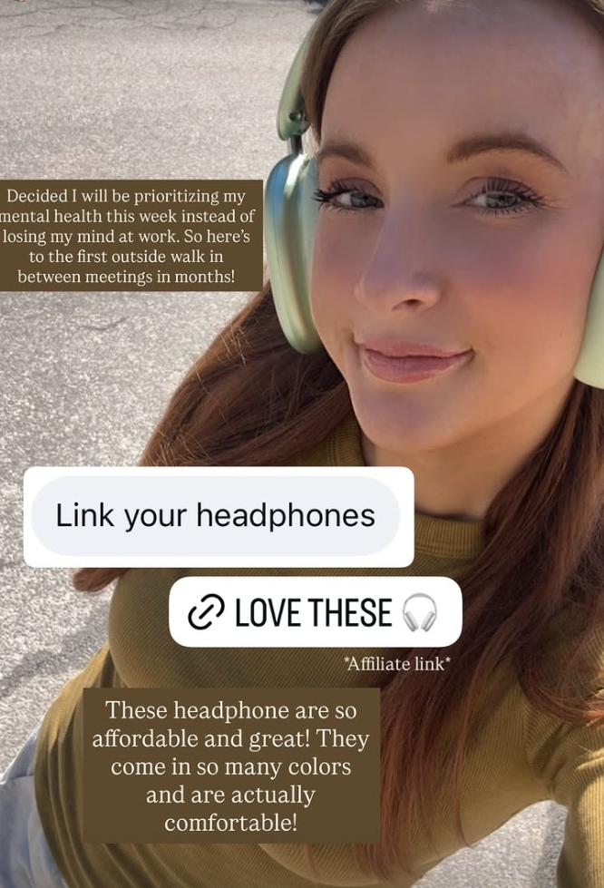 Promoting comfortable headphones for outdoor use.