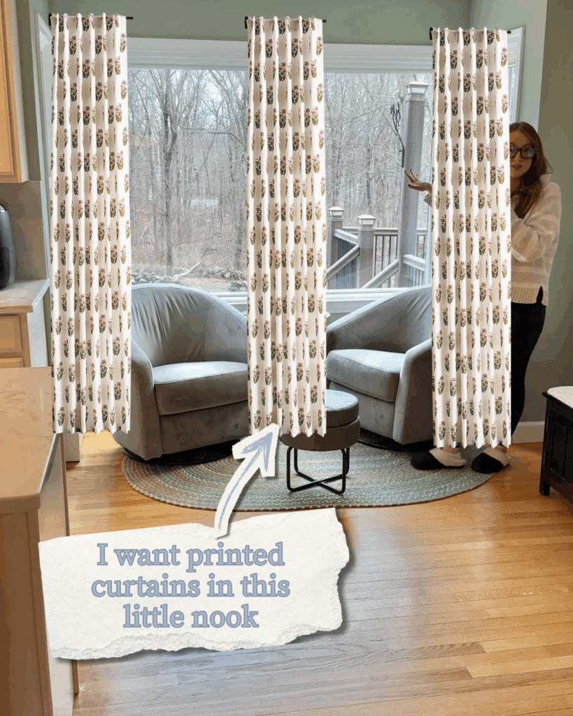 patterned curtains for breakfast nook cozy kitchen seating area ideas