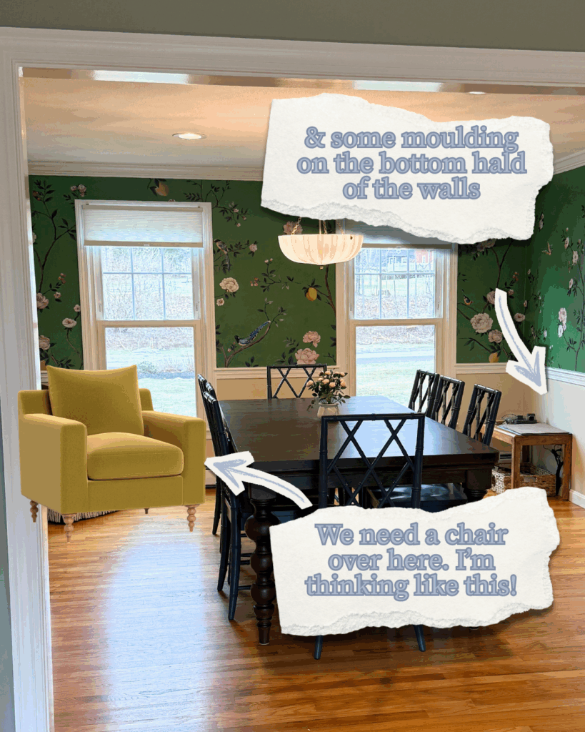 dining room accent chair ideas with wall molding traditional interior design