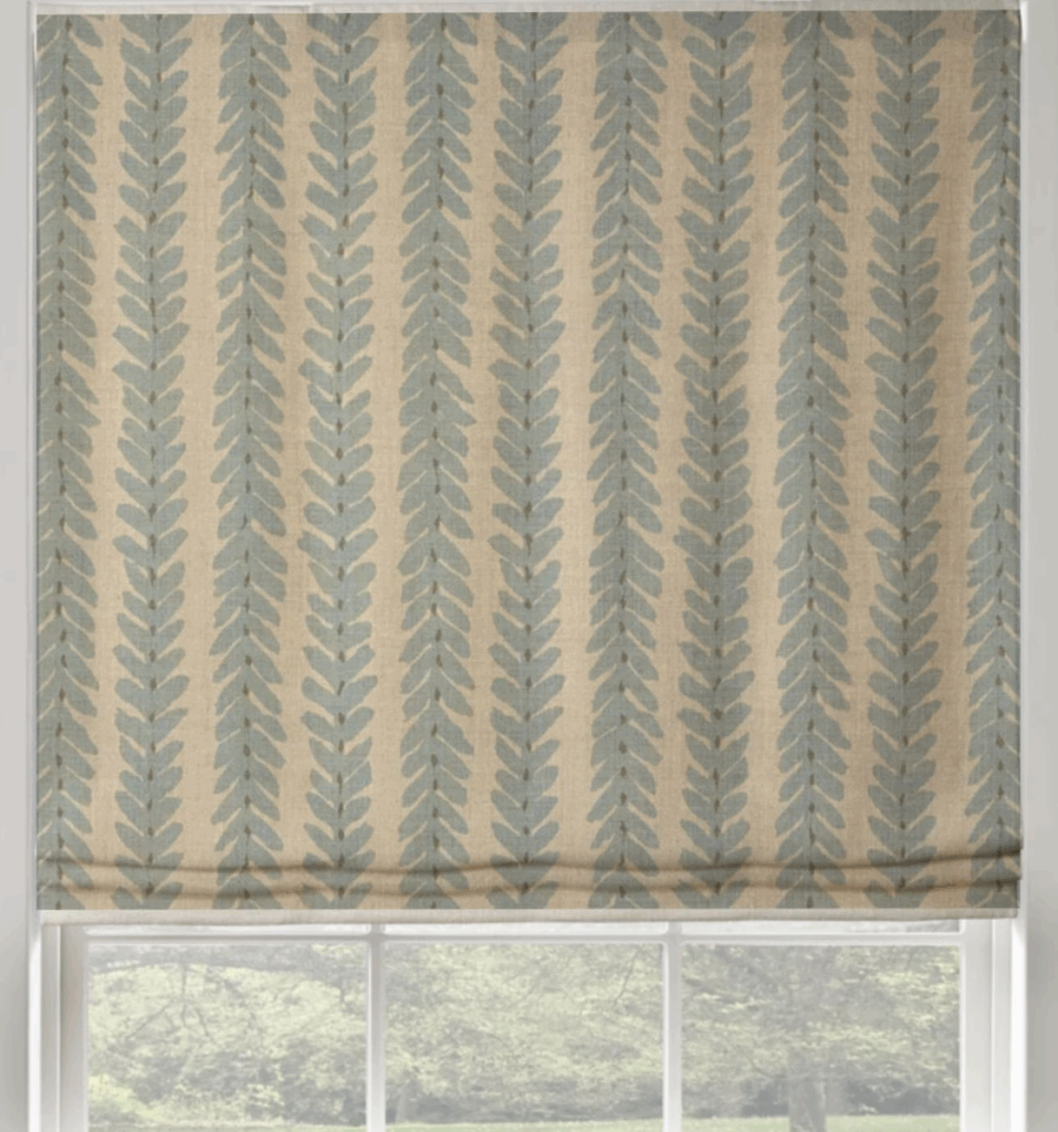 Patterned fabric window shade design