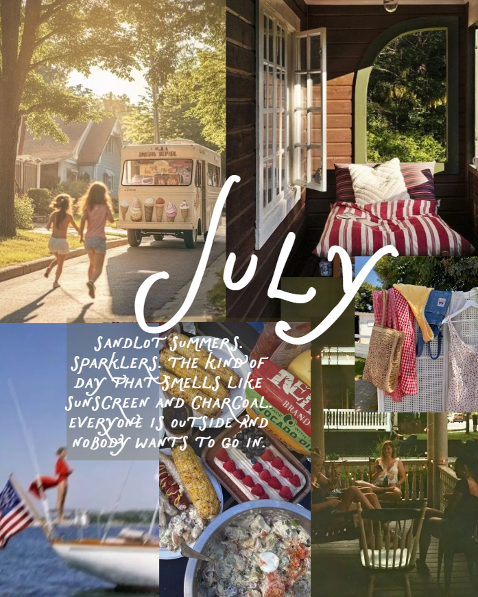 july new england moodboard sandlot summers sparklers sunscreen charcoal fourth of july porch