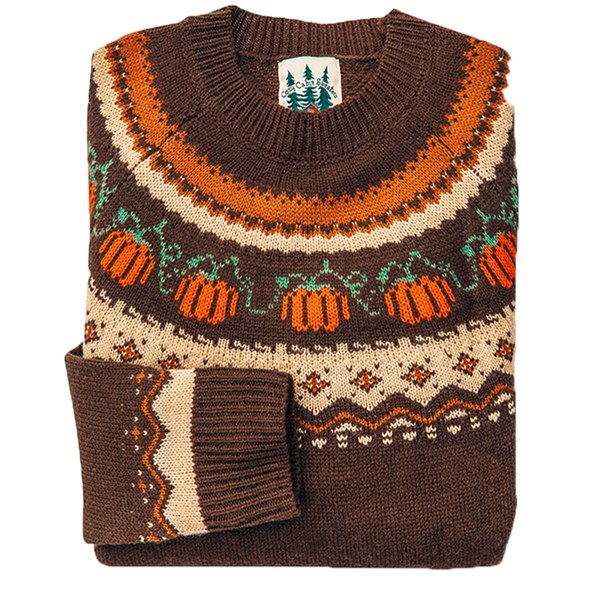 Kiel James Patrick cozy pumpkin sweater in brown