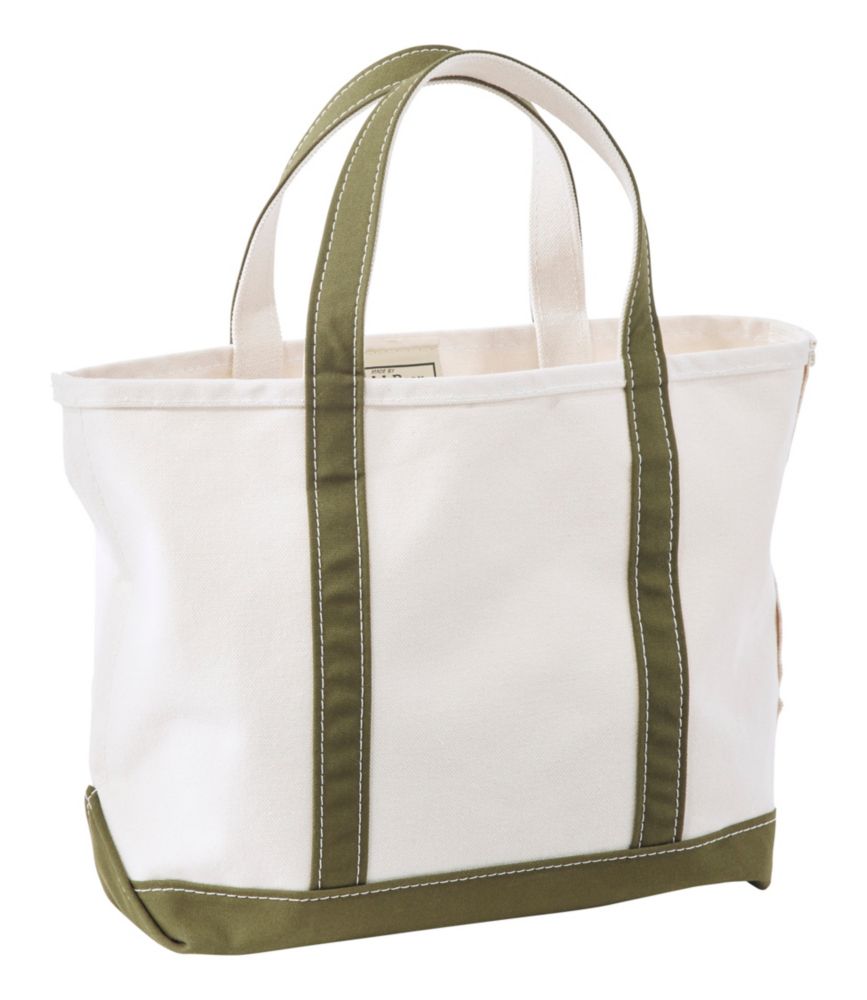 L.L.Bean Boat and Tote canvas bag with green handles, one of the best New England gifts