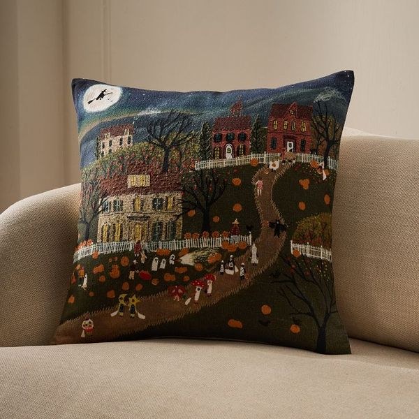 Nicole Cicak Halloween harvest pillow cover from West Elm