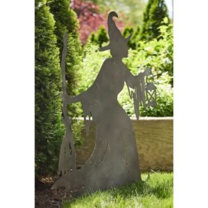 Giant Witch Iron Garden Stake, an October find from the Home with Em New England in October list