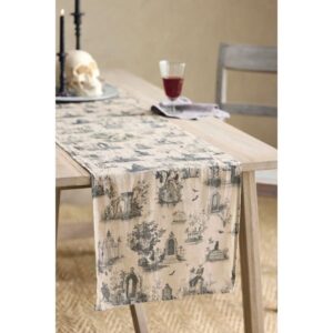 Halloween Toile Linen Runner, an October find from the Home with Em New England in October list