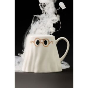 Mud Fairy Gold Ghost Mug, an October find from the Home with Em New England in October list