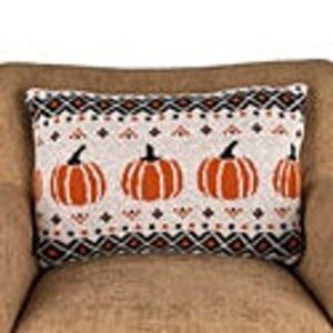 Pumpkin Vintage Knit Lumbar Pillow, an October find from the Home with Em New England in October list