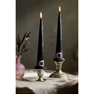 Witch Hat Taper Candles, an October find from the Home with Em New England in October list
