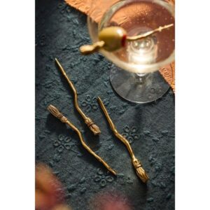 Witchy Broom Cocktail Picks, an October find from the Home with Em New England in October list