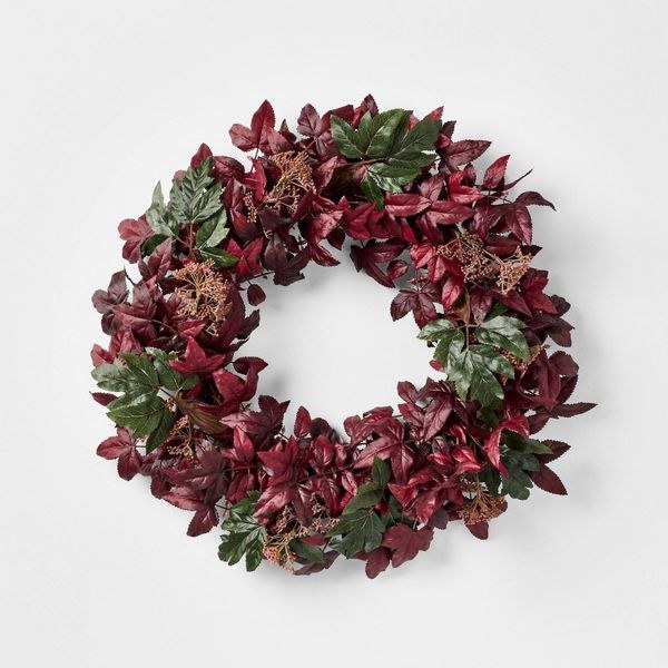 Plum berry wreath from Threshold designed with Studio McGee
