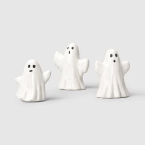 3pc Shiny Ceramic Ghosts Decorative Accent Set - Hyde and EEK! Boutiqu