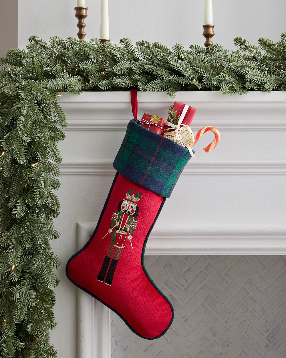 Balsam Hill Nutcracker Highland Plaid Stocking