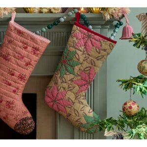 GreenRow Lola Star Patchwork Stocking, cozy Christmas decor from Home with Em