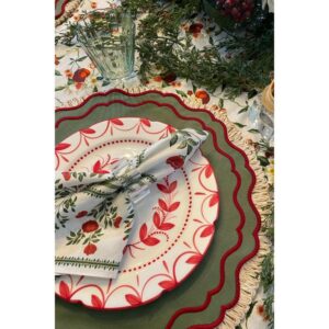 Hunter Bell Camellia Napkins, cozy Christmas decor from Home with Em