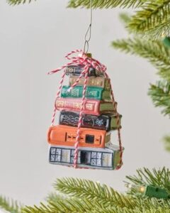 Magnolia Bookstack Ornament, cozy Christmas decor from Home with Em