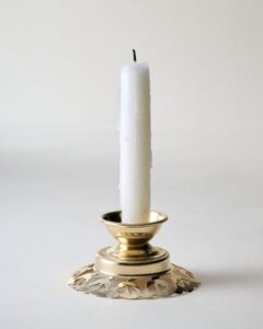 Magnolia Brass Dove Taper Holder, cozy Christmas decor from Home with Em