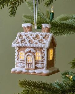 Magnolia Gingerbread House Ornament, cozy Christmas decor from Home with Em