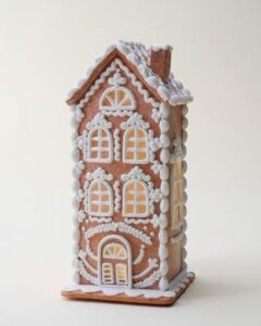 Magnolia Lighted Gingerbread House, cozy Christmas decor from Home with Em