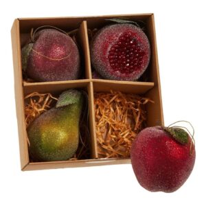 McGee & Co Box of Sugared Fruit Ornaments, cozy Christmas decor from Home with Em