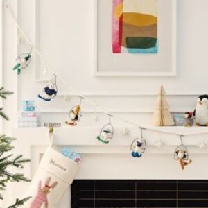 Polar Pals Ski Lift Garland, cozy Christmas decor from Home with Em