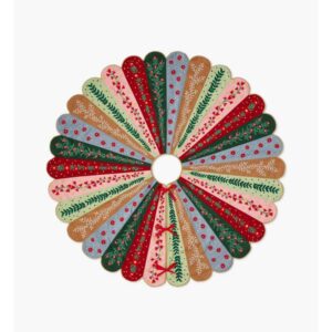 Rifle Paper Co Holly Jolly Embroidered Tree Skirt, cozy Christmas decor from Home with Em