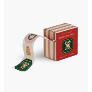 Rifle Paper Co Holly Jolly Envelope Seals, cozy Christmas decor from Home with Em