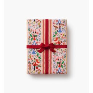 Rifle Paper Co Holly Jolly Nutcracker Wrapping Paper, cozy Christmas decor from Home with Em