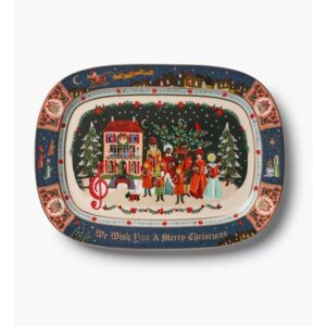 Rifle Paper Co Porcelain Christmas Serving Platter, cozy Christmas decor from Home with Em