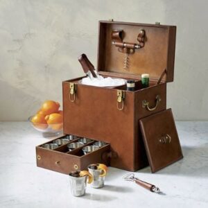 Frontgate Leather Travel Bar, a gift for dad from the Home with Em gift guide