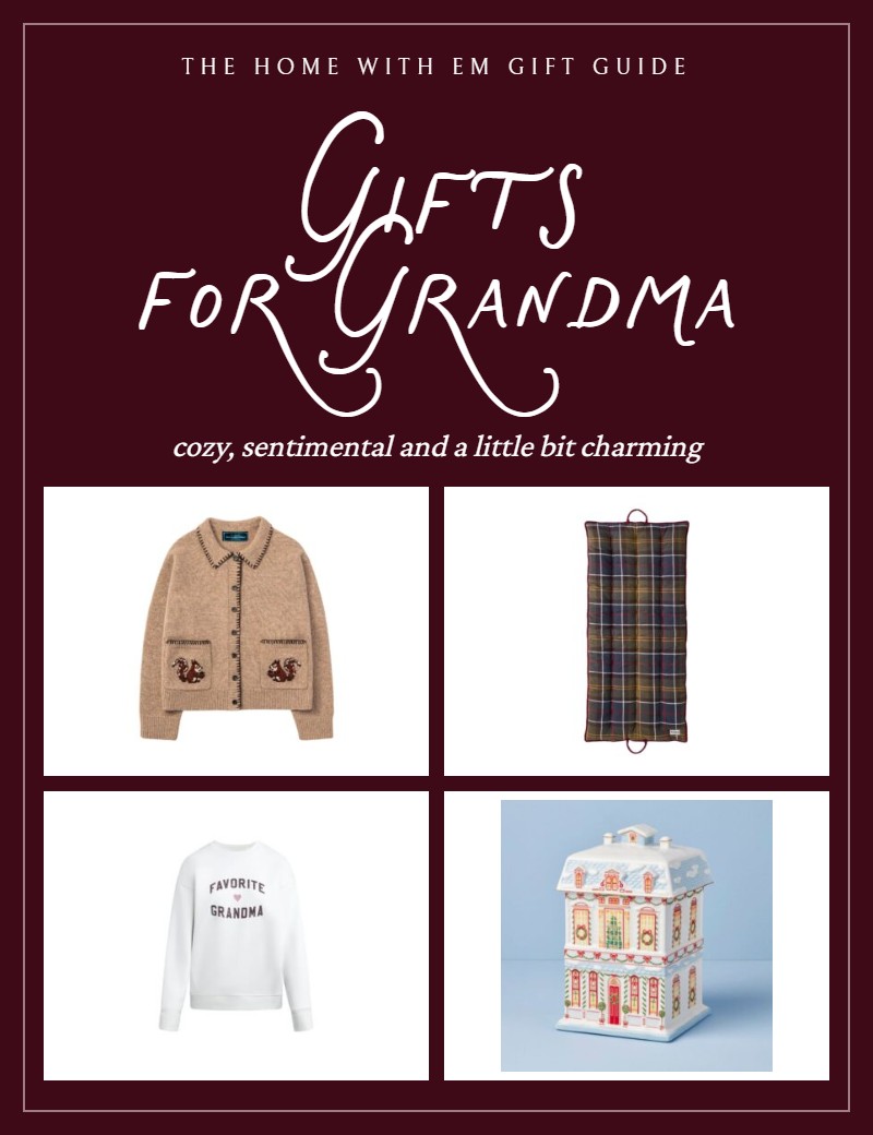 Gifts for grandma gift guide from Home with Em