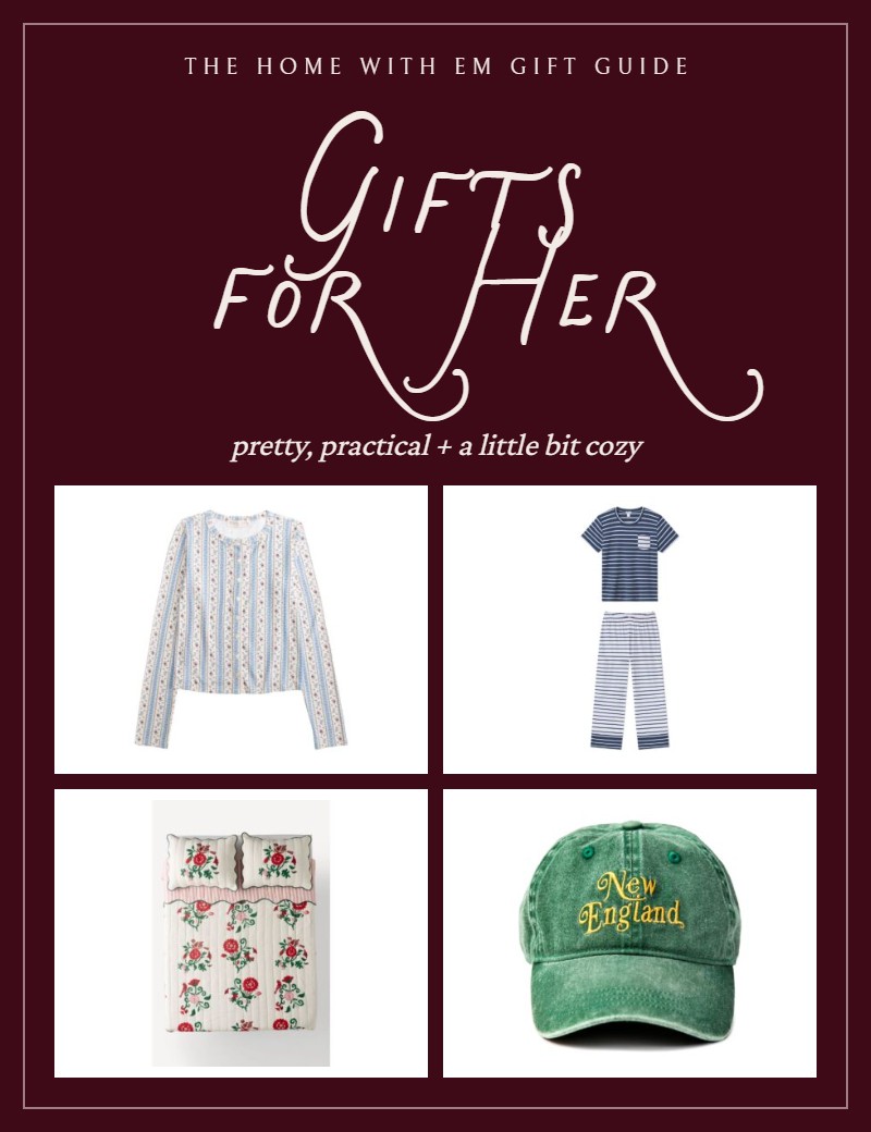 Gifts for Her gift guide from Home with Em