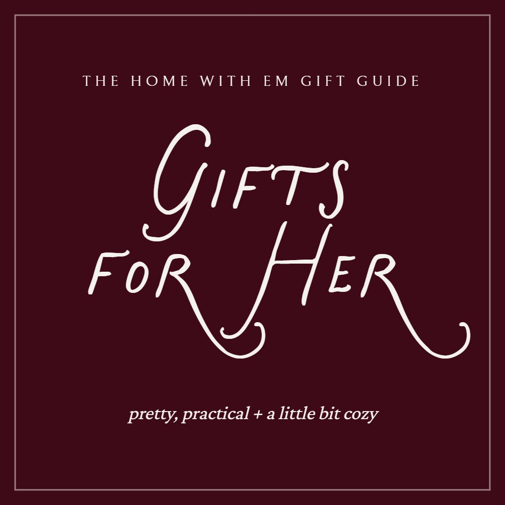 Gifts for her, the Home with Em gift guide of cozy thoughtful gift ideas for women