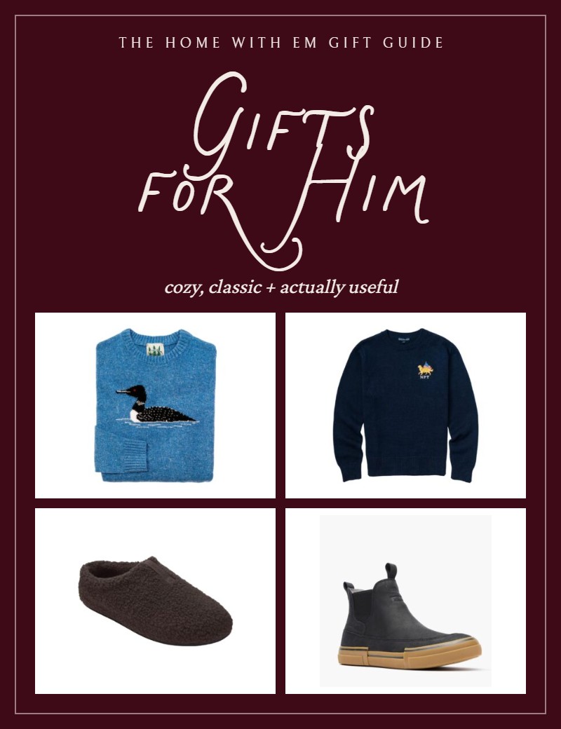 Gifts for Him gift guide from Home with Em