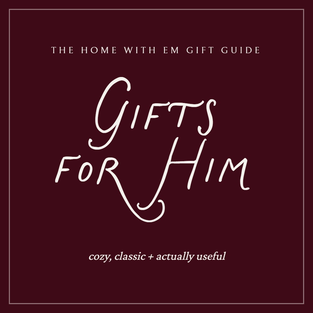 Gifts for him, the Home with Em gift guide of cozy classic gift ideas for men
