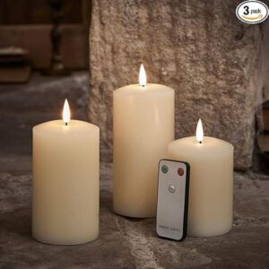 Flameless Pillar Candles, a cozy gift for homebodies from the Home with Em gift guide