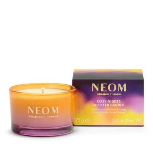 NEOM Cosy Nights Travel Candle, a gift under $50 from the Home with Em gift guide