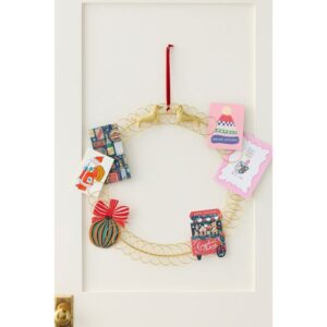 Holiday Card Holder Wreath, cozy Christmas decor from Home with Em