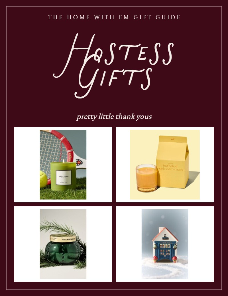 Hostess Gifts gift guide from Home with Em