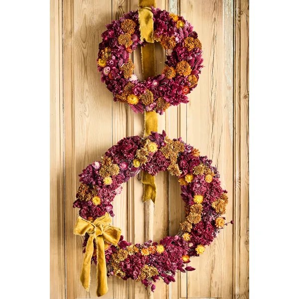Jewel Tones Dried Wreath fall decor