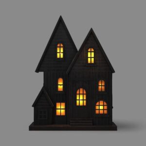 Large Wooden Halloween Haunted House