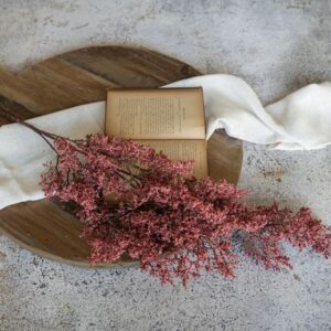 MAROON CASPIA DECORATIVE FLORAL SPRAY SET OF 2