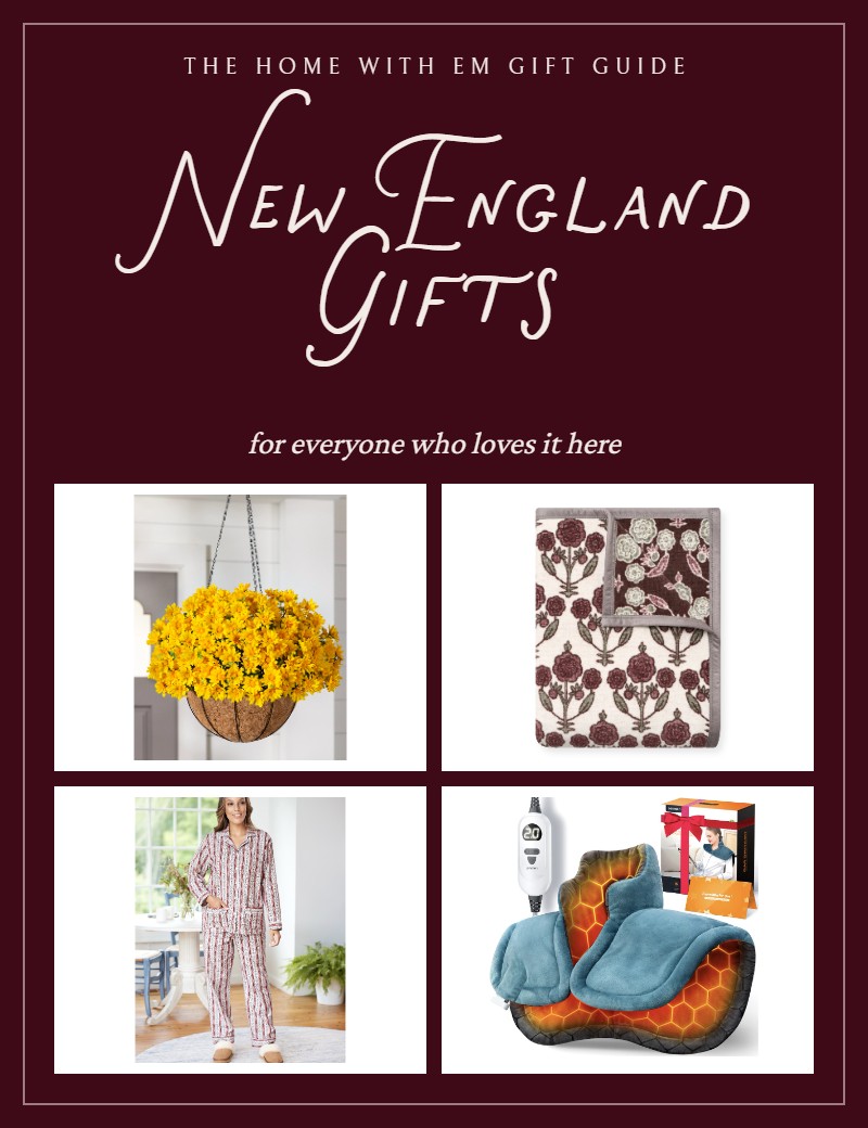 New England Gifts gift guide from Home with Em