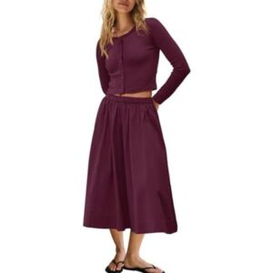 Panadila Womens 2 Piece Skirt Sets Matching Lounge Sets