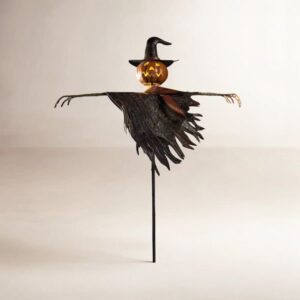 Plow & Hearth Halloween Solar Scarecrow Jack Garden Stake & Reviews | 