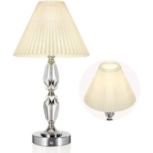 Rechargeable Table Lamp With Touch Dimmer,Acrylic Cordless Lamp with 4