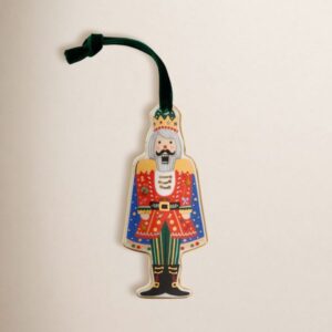 Rifle Paper Co Porcelain Nutcracker Ornament, cozy Christmas decor from Home with Em